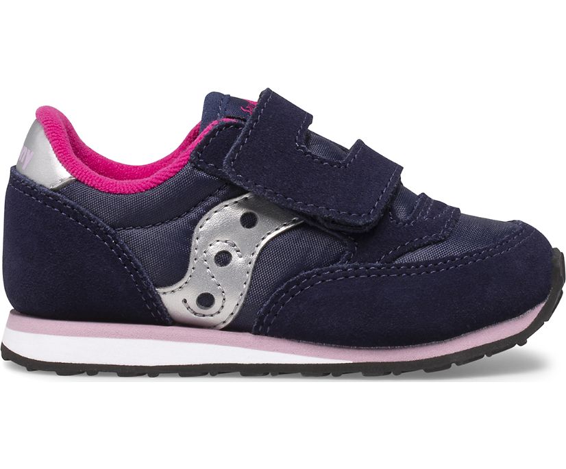 Saucony Baby Jazz Hook & Loop Sneakers Barn Marinblå Rosa | Sverige 561NWY